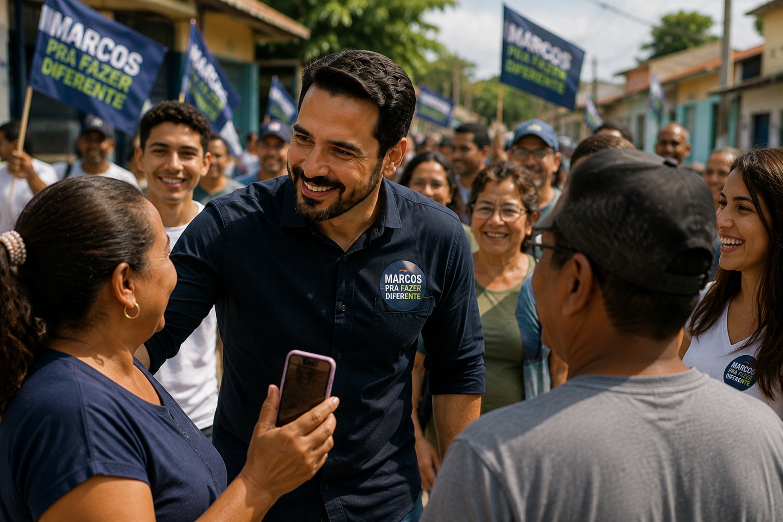 Mobilização com apoiadores