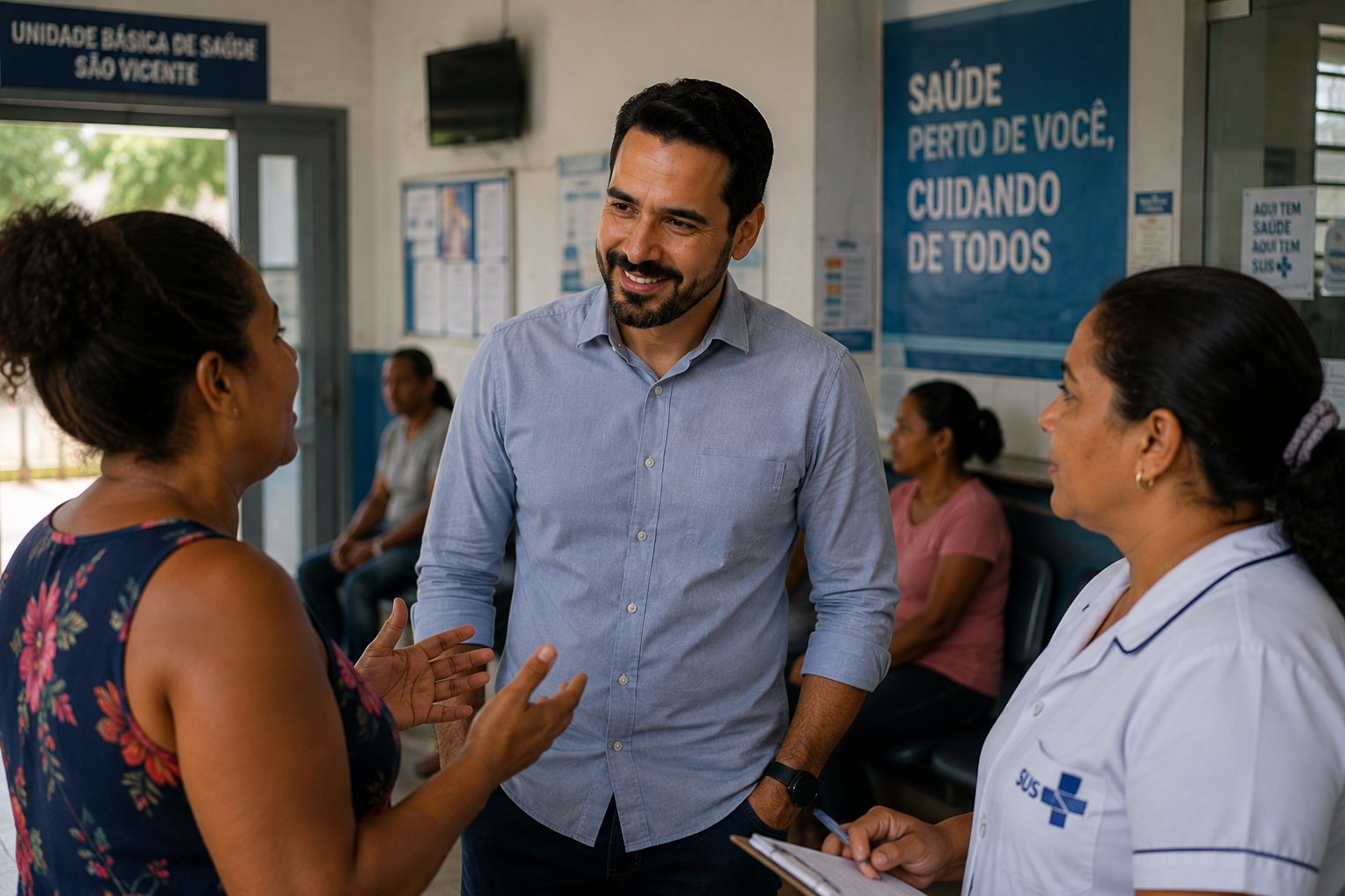 Visita a unidade de saúde